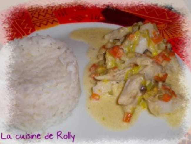 Poisson sauce champagne et julienne de légumes