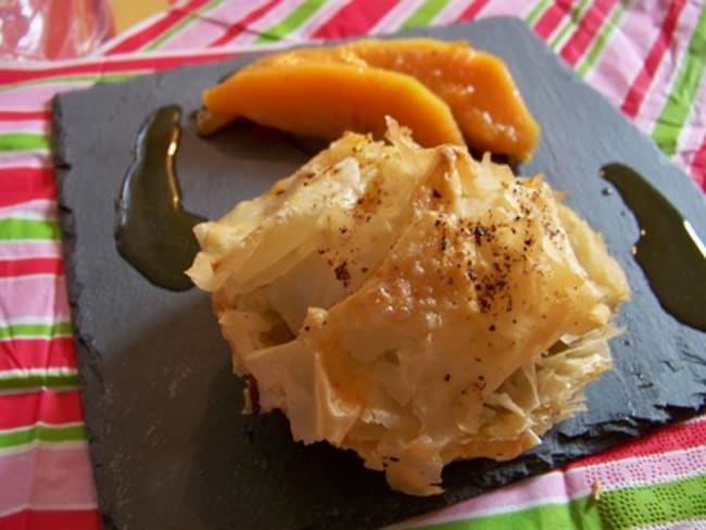 Croustade gerçoise au foie gras et réduction de Floc