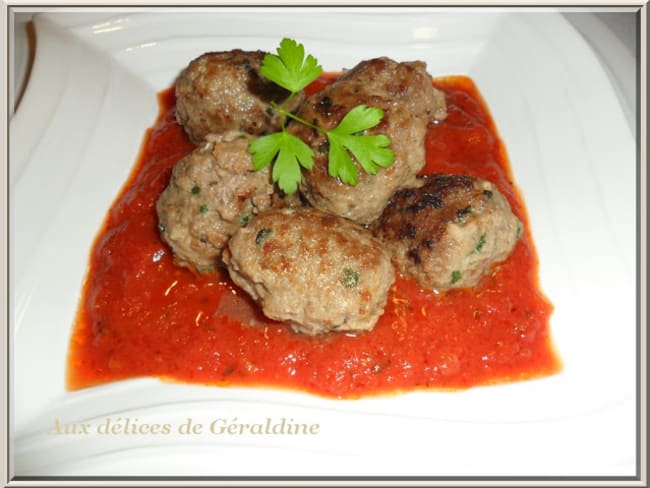 Polpette ou boulette à la sauce tomate