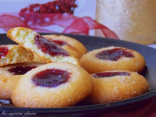 Puits à la confiture, sablés