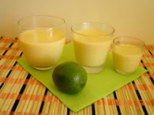 PANNA COTTA LéGèRE MANGUE VERVEINE ET CITRON VERT