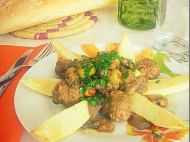 Tajine de boulettes viande hachée