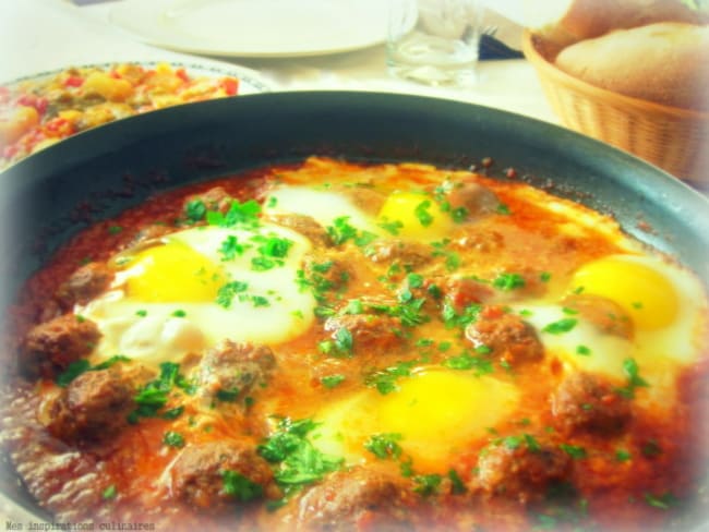 Tajine Kefta aux oeufs