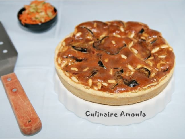 Tarte à l'aubergine et aux pignons de pin