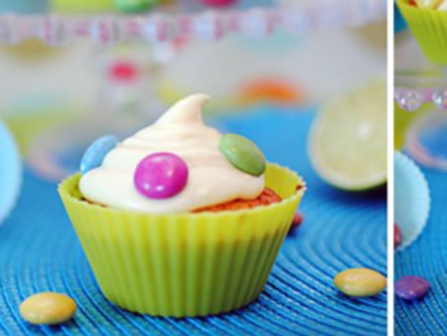 Cupcakes citron vert et Smarties