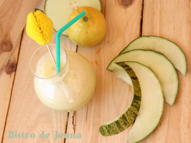 Limonade au melon vert et au citron à base d'eau pétillante