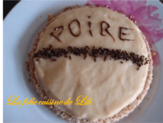 Tarte patissière à la poire et pate croustillante au chocolat blanc