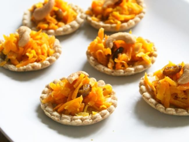 Tartelettes carottes-cajou