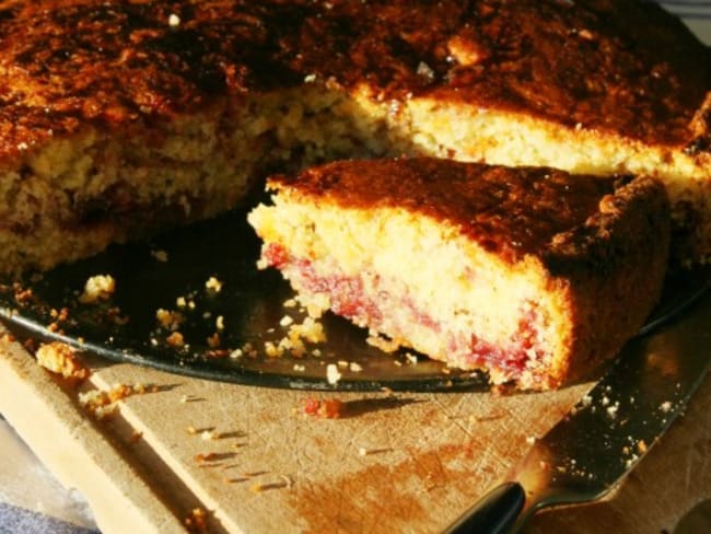 Gâteau basque à la cerise