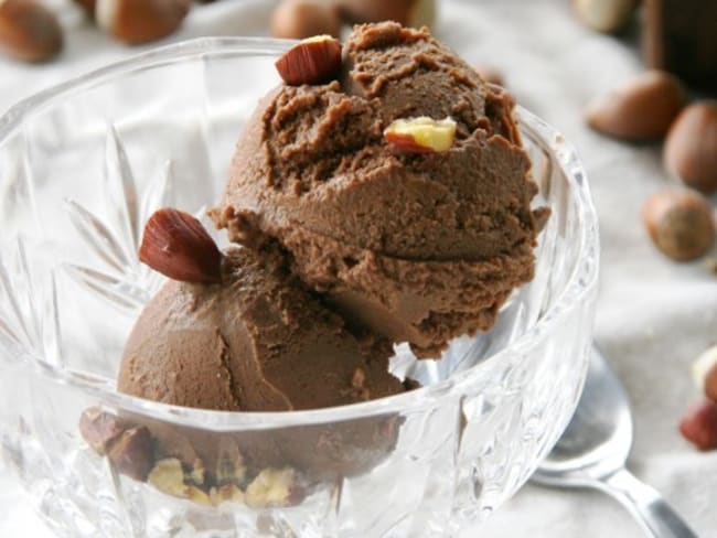 Glace chocolat-noisette