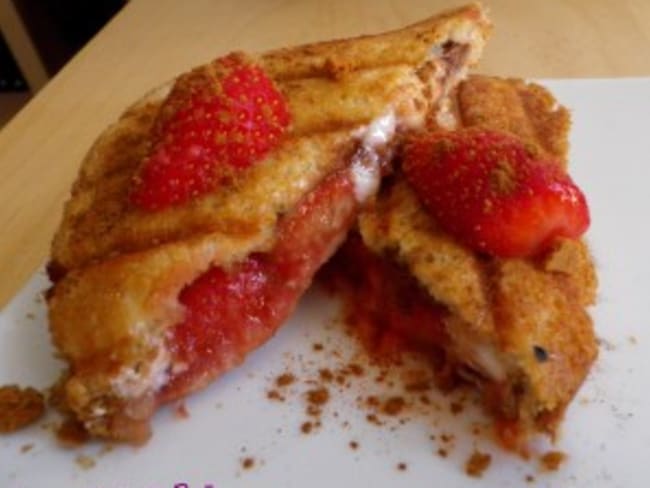 Croque fraise, nougat et speculoos