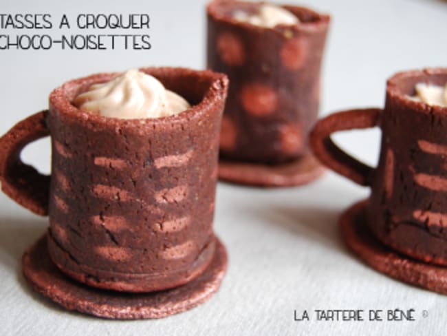 Tasses à croquer choco-noisettes