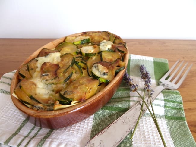 Lasagnes de courgette et chèvre au romarin