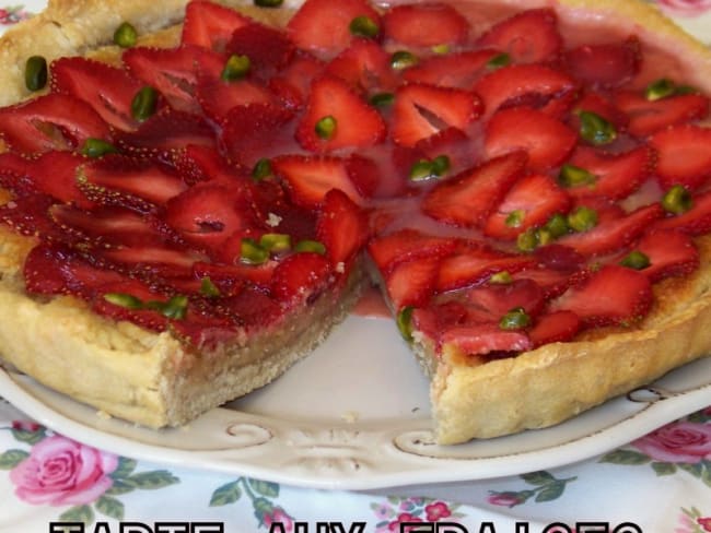 Tarte aux fraises & amande