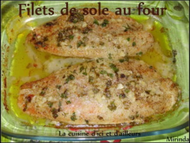 Filets de sole au four