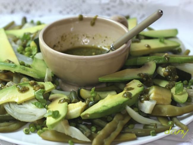 SALADE TOUTE VERTE AU PESTO ET AU CITRON