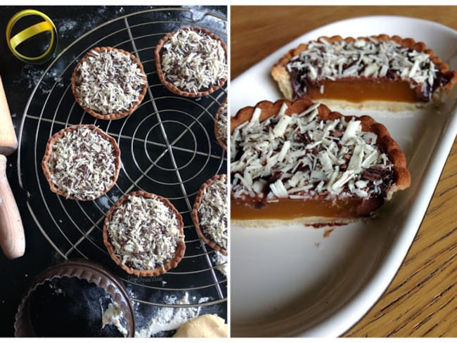 Tartelette au Chocolat et son Coeur de Mangue