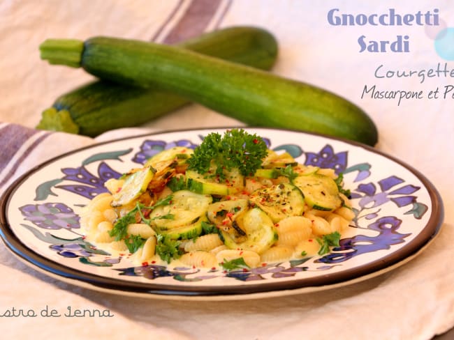 Gnocchetti Sardi aux courgettes sauce mascarpone et persil