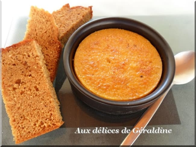 Crème brûlée aux carottes et pain d'épices d'après Isabella Sallusti