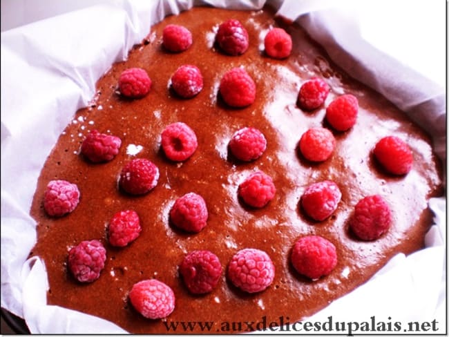 Fondant au chocolat framboise