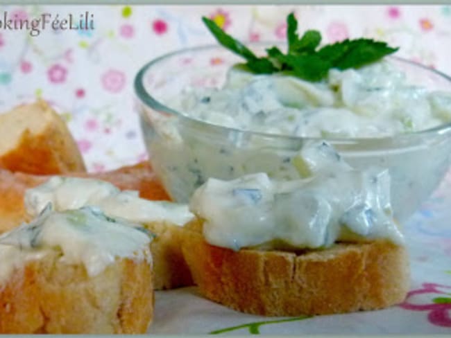 Tzatziki fait maison au fromage de chèvre frais