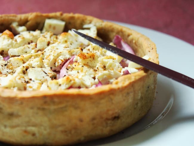 Tarte croquante à l'oignon rouge