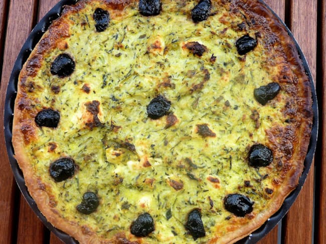 Tarte courgettes-menthe-feta