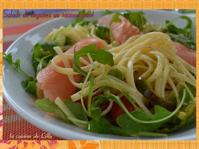 Salade de linguines au saumon fumé