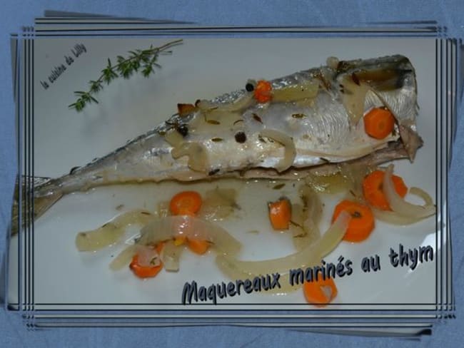 Maquereaux marinés au thym