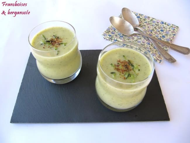 Soupe glacée de courgettes