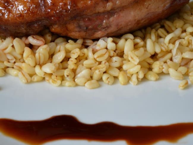 Magret de canard sauce soja et miel