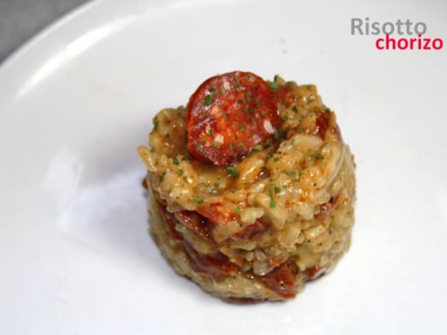 Risotto chorizo façon Cyril Lignac