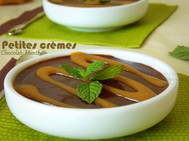 crèmes au chocolat et menthe