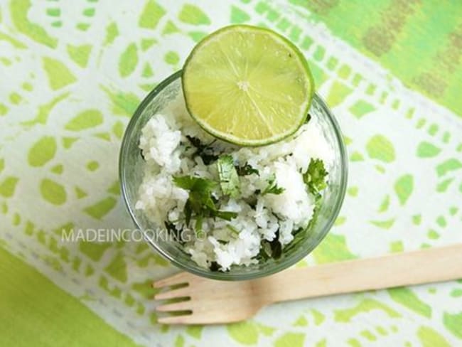 Riz à la coriandre et au citron vert