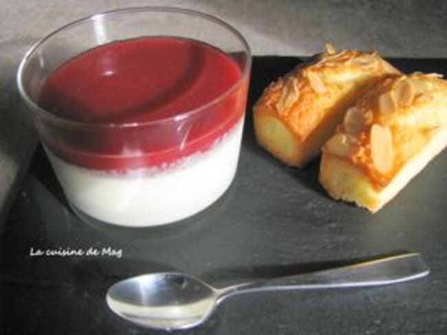 Pannacotta coulis de framboises