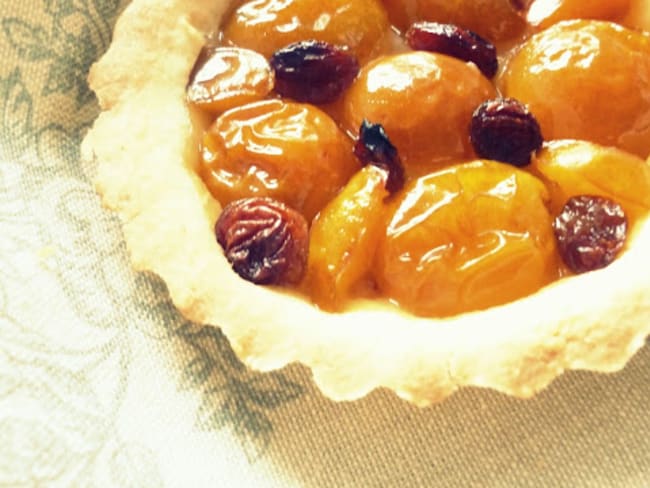 Tartelettes aux Mirabelles et aux Raisins de Corinthe à la Sambuca