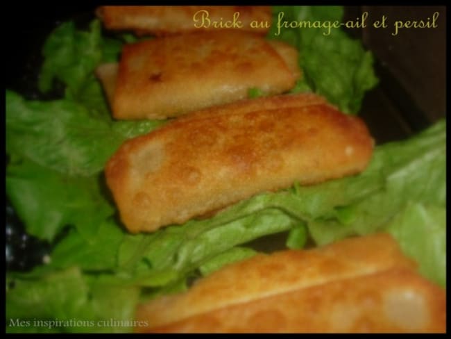 Brick au fromage, ail et persil