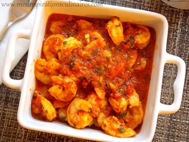 crevettes sauce tomate orientale