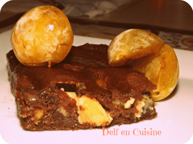 Brownies chocolat noir et blanc mirabelles