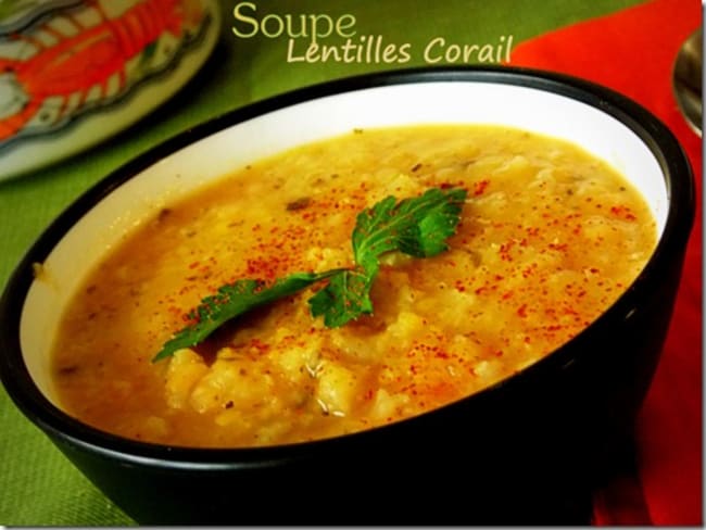 veloute de lentilles corail