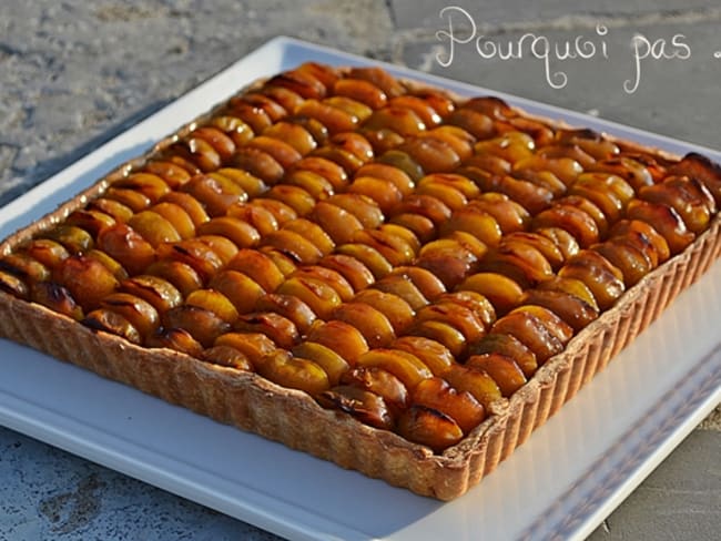 Tarte mirabelles, pâte brisée à l'huile d'olive