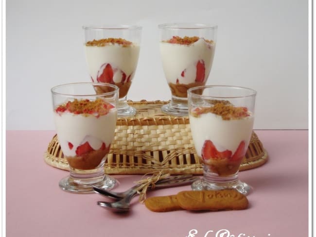 Triffle à la fraise et au spéculoos