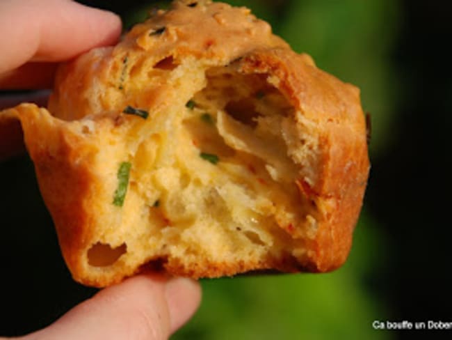 Muffins au Morbier et tomates séchées