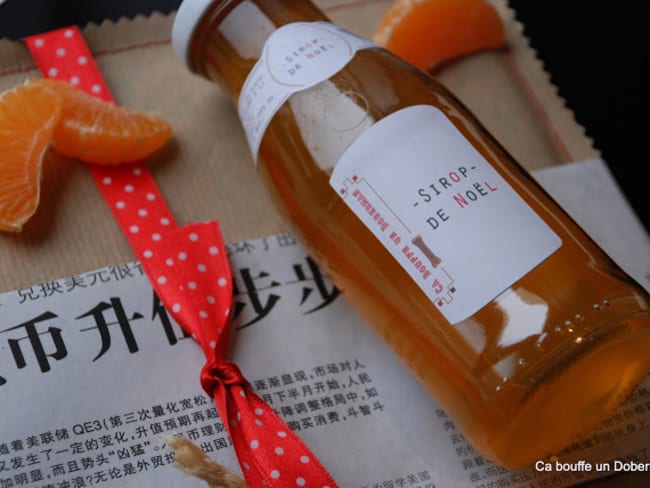 Sirop de Noël à la Mandarine délicatement parfumé à la cannelle