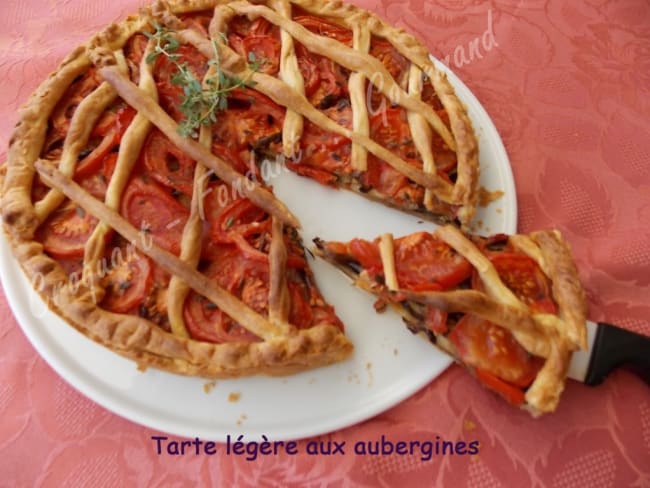 Tarte légère aux aubergines