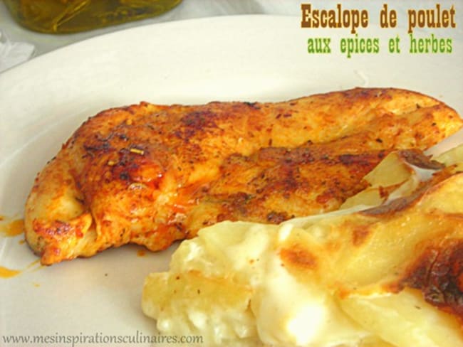 Escalope de poulet grillée