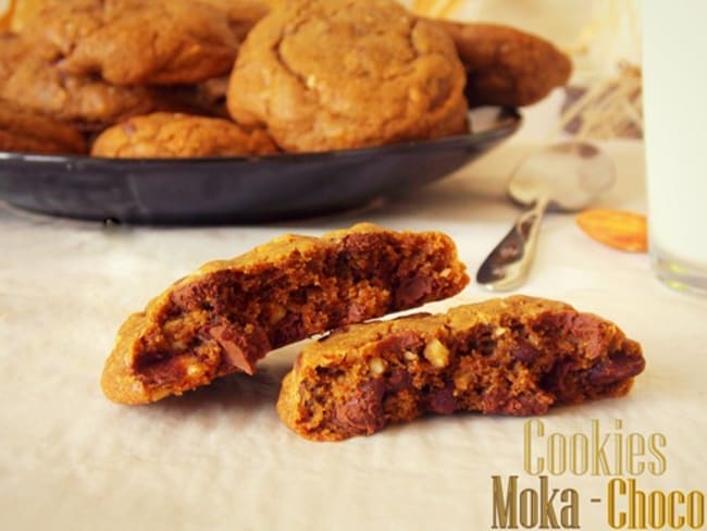 Cookies moka et pépites de chocolat