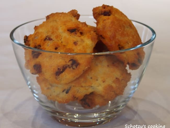 Cookies au chorizo noisettes et parmesan