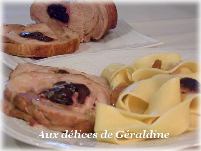 Rôti de porc farci aux pruneaux