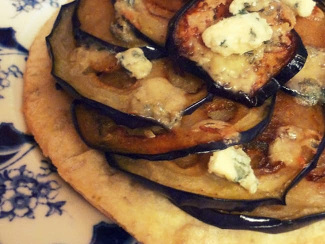 Tarte fine à l'Origan, aux Aubergines et à l'Ovinfort